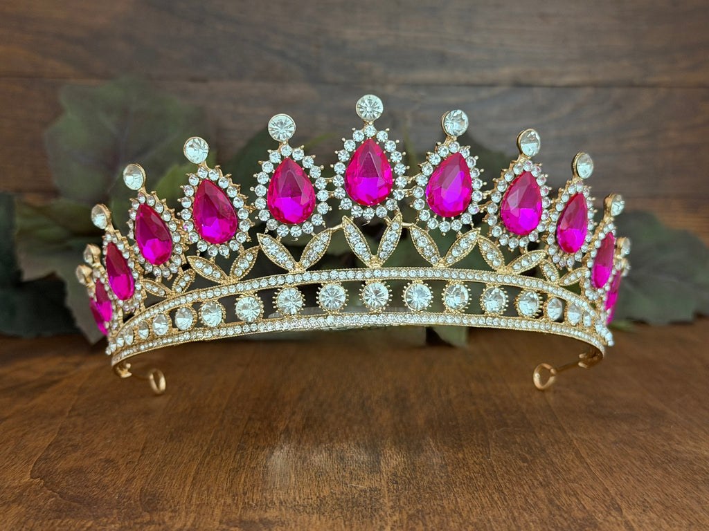 Fuchsia Milestone Crystal Tiara | Special Celebrations Pageant