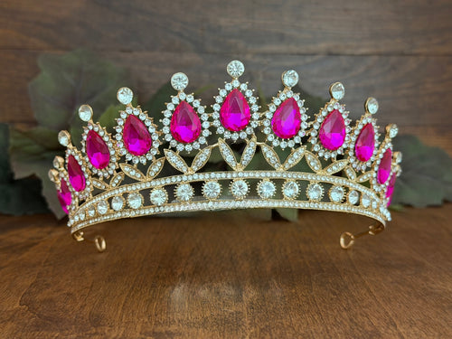 Fuchsia Milestone Crystal Tiara | Special Celebrations Pageant