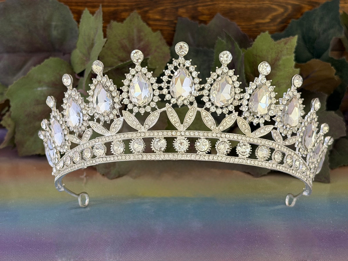 Silver Crystal Diadem | Bridal & Formal Glamour