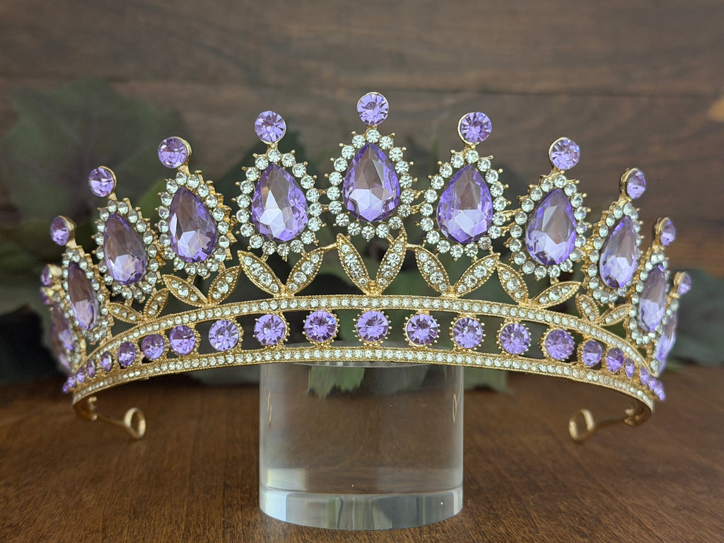 Lilac Quinceañera Tiaras – Sparkling Princess Headpiece
