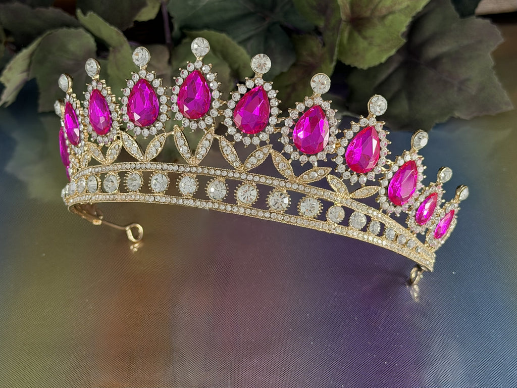 Fuchsia Milestone Crystal Tiara | Special Celebrations Pageant