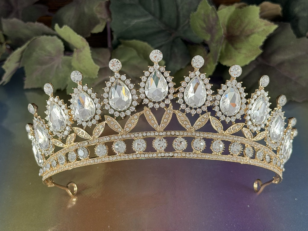 Gold & Crystal Tiara | Majestic, Regal & Radiant