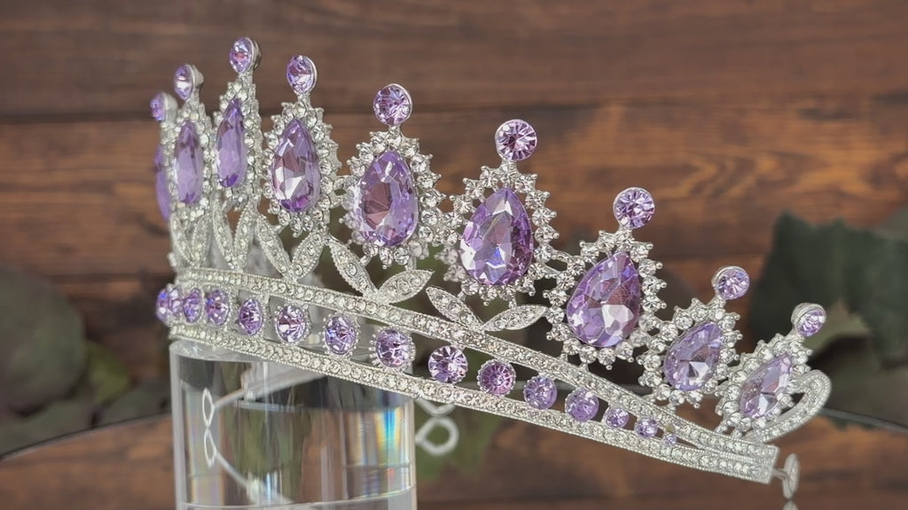 Lilac Amethyst Silver Tiara