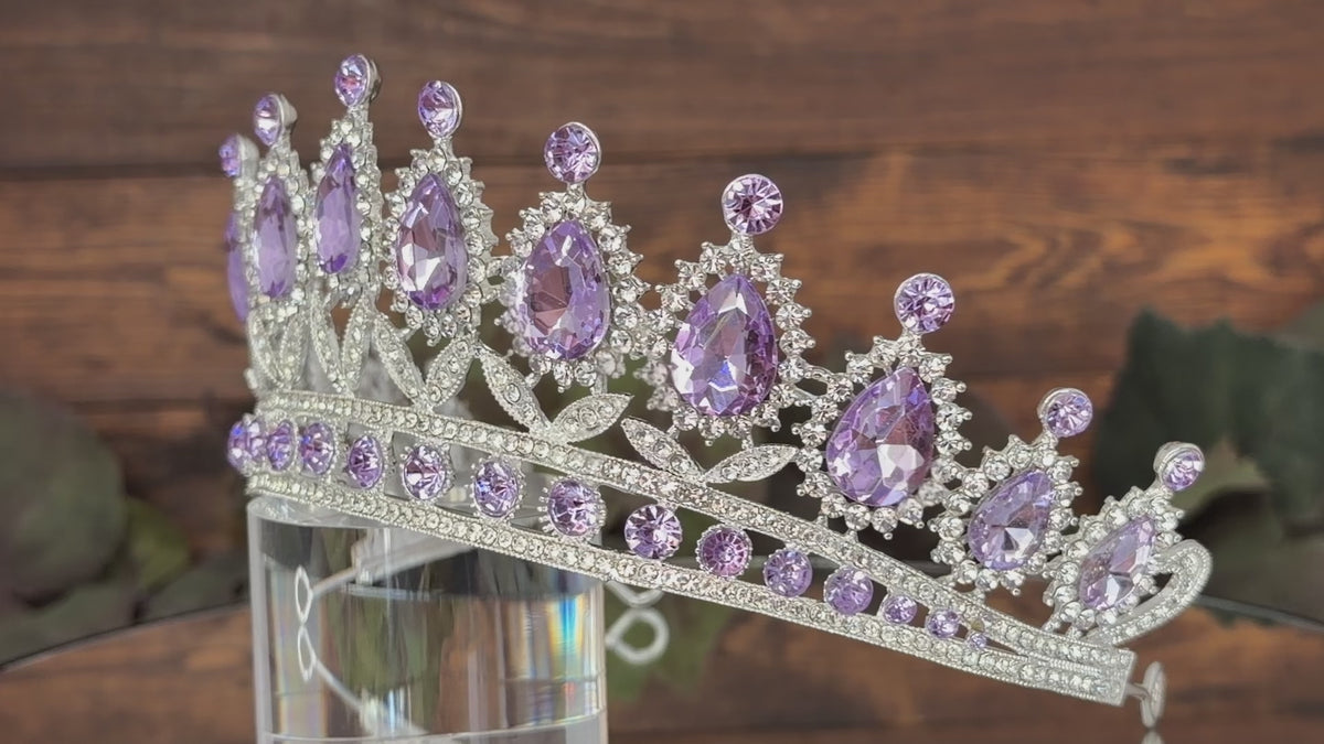 Lilac Amethyst Silver Tiara