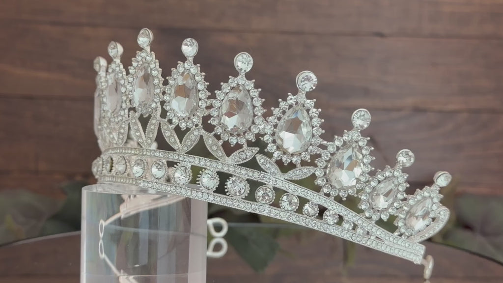 Silver Crystal Diadem | Bridal & Formal Glamour