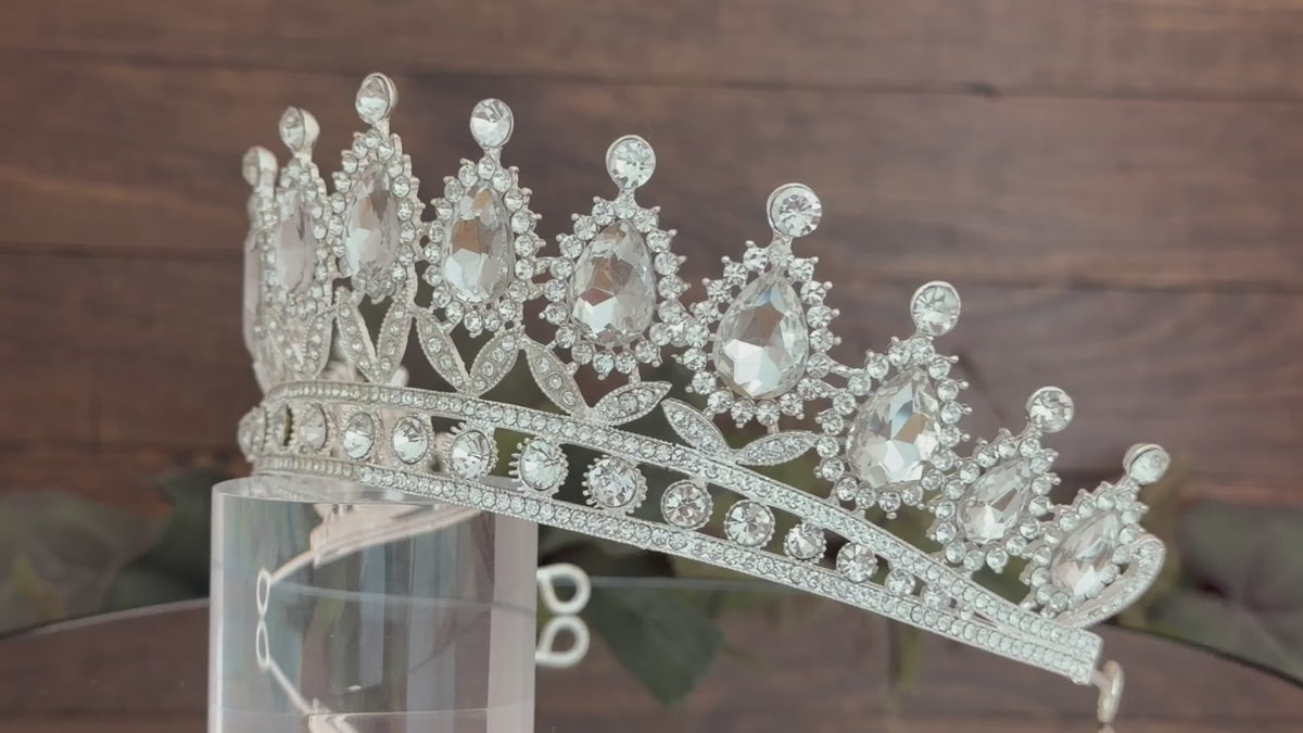 Silver Crystal Diadem | Bridal & Formal Glamour