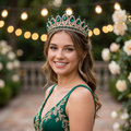 Prom portrait featuring your Green Teardrop Tiara